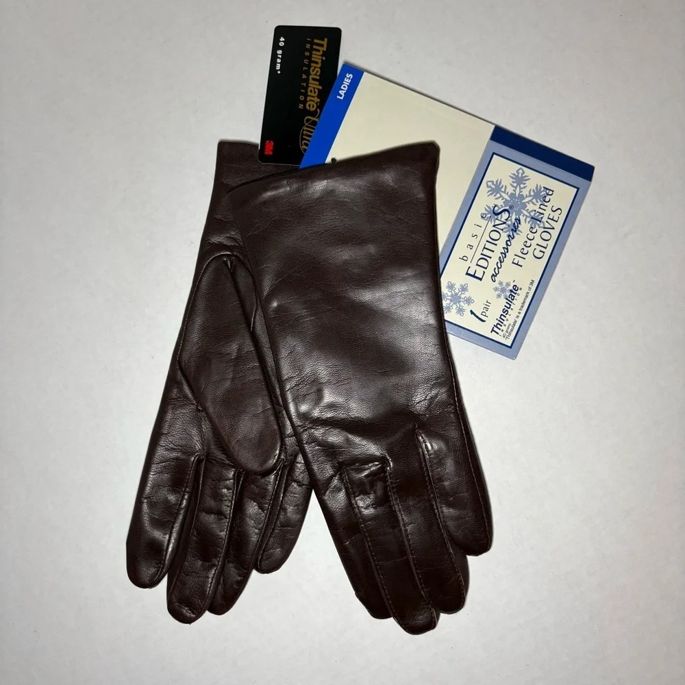 Vintage Basic Editions Thinsulate Brown Women’s Gloves